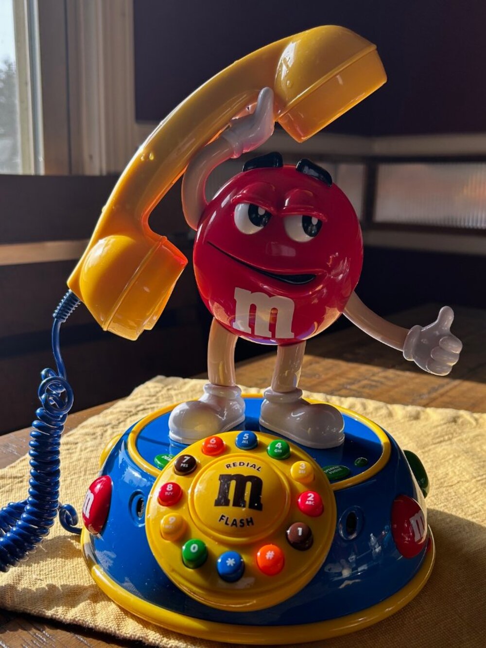 Vintage M&M's Voice Activated Telephone  collectable   13in height
